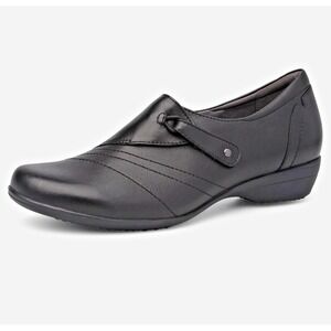 Dansko‎ Franny Women Size 42 Milled Nappa Shoes Black SlipOn Leather Comfort